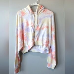 Hollister Tie-Dye Cropped Zip-Up  Hoodie Womens Size Small